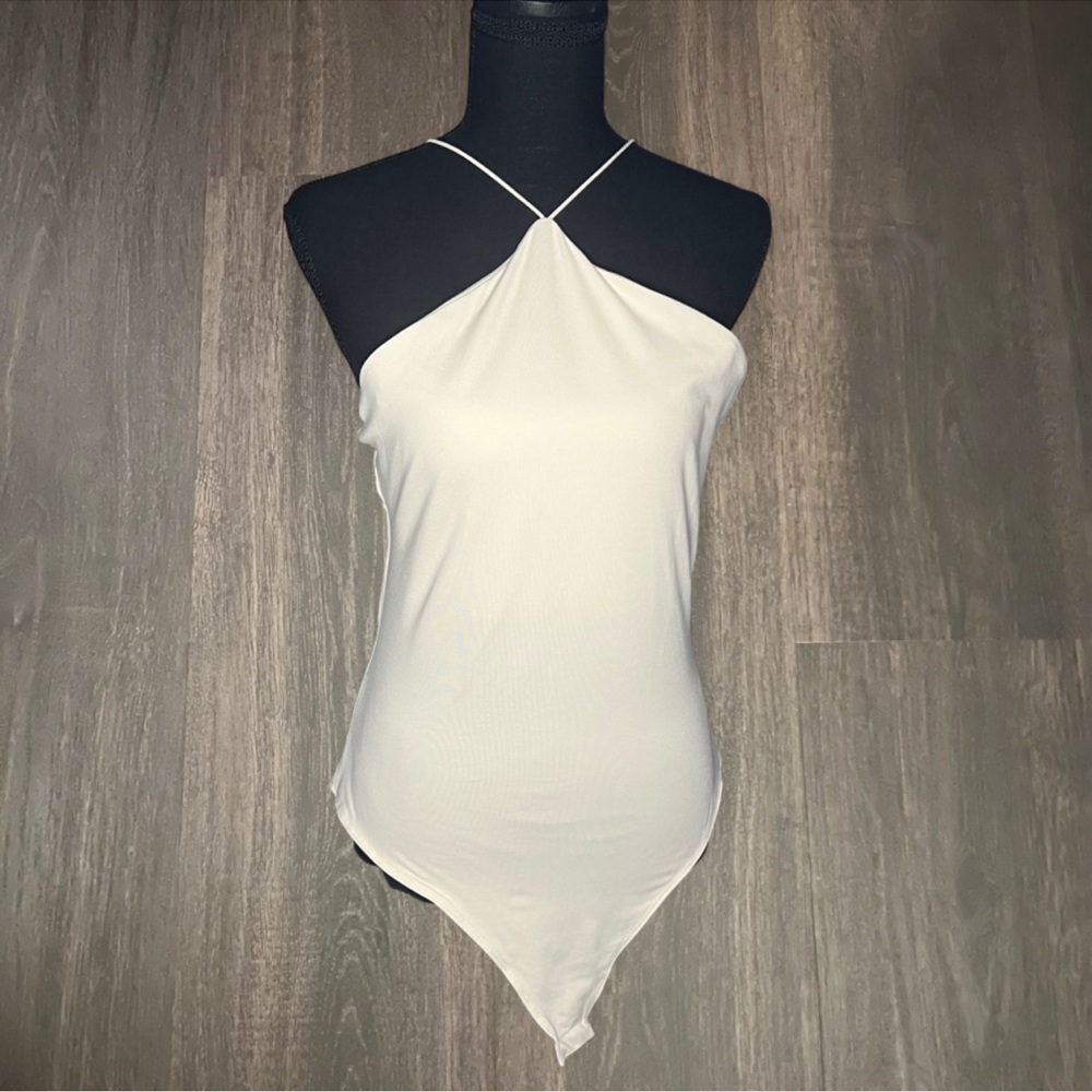 H&M‎ Beige Strappy Bodysuit – Sleeveless Minimalist Top